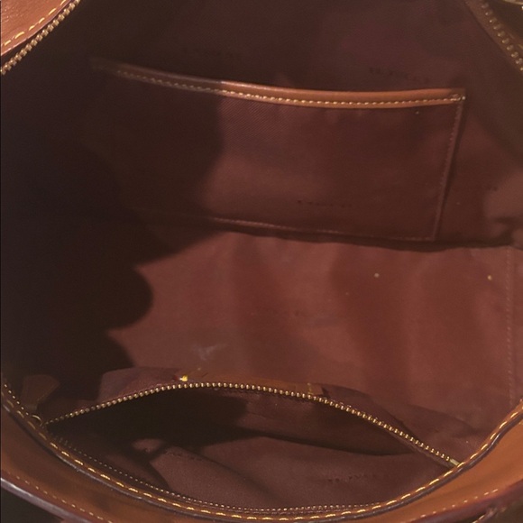 Authentic Coach Tan Leather Satchel with Gold Accents - Picture 7 of 8